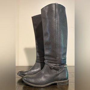FRYE Shirley Plate Leather Riding Boots 5.5